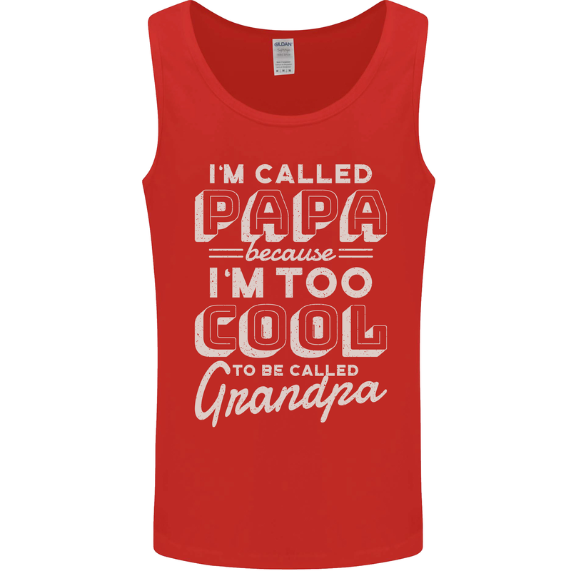 I'm Called Papa Grandparents Day Mens Vest Tank Top Red