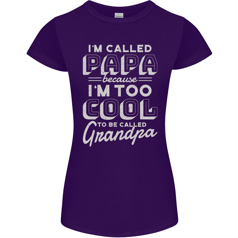 I'm Called Papa Grandparents Day Womens Petite Cut T-Shirt Purple