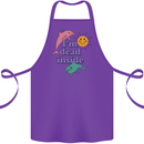 I'm Dead Inside Dolphins Sunrise Cotton Apron 100% Organic Purple