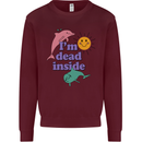I'm Dead Inside Dolphins Sunrise Kids Sweatshirt Jumper Maroon