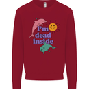 I'm Dead Inside Dolphins Sunrise Kids Sweatshirt Jumper Red