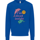 I'm Dead Inside Dolphins Sunrise Kids Sweatshirt Jumper Royal Blue
