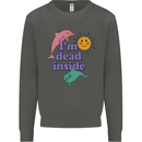 I'm Dead Inside Dolphins Sunrise Kids Sweatshirt Jumper Storm Grey