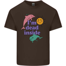 I'm Dead Inside Dolphins Sunrise Kids T-Shirt Childrens Chocolate