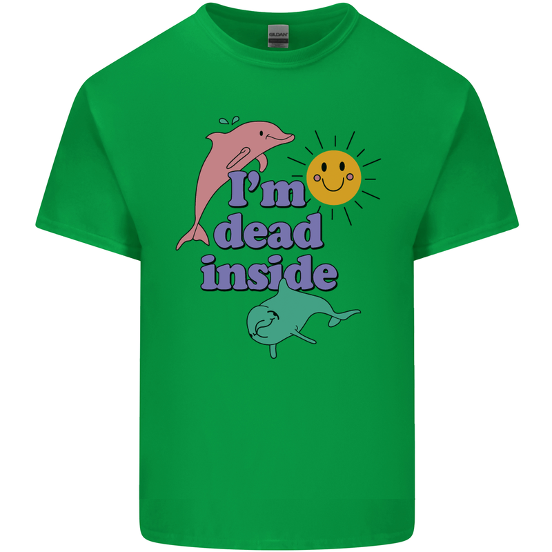I'm Dead Inside Dolphins Sunrise Kids T-Shirt Childrens Irish Green