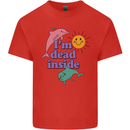 I'm Dead Inside Dolphins Sunrise Kids T-Shirt Childrens Red