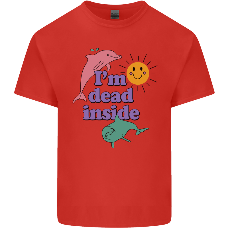 I'm Dead Inside Dolphins Sunrise Kids T-Shirt Childrens Red