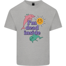 I'm Dead Inside Dolphins Sunrise Kids T-Shirt Childrens Sports Grey