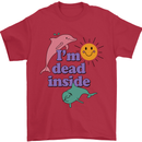 I'm Dead Inside Dolphins Sunrise Mens T-Shirt Cotton Gildan Red