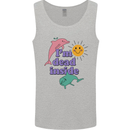 I'm Dead Inside Dolphins Sunrise Mens Vest Tank Top Sports Grey