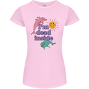 I'm Dead Inside Dolphins Sunrise Womens Petite Cut T-Shirt Light Pink