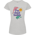 I'm Dead Inside Dolphins Sunrise Womens Petite Cut T-Shirt Sports Grey