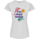 I'm Dead Inside Dolphins Sunrise Womens Petite Cut T-Shirt White