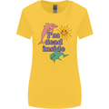 I'm Dead Inside Dolphins Sunrise Womens Wider Cut T-Shirt Yellow
