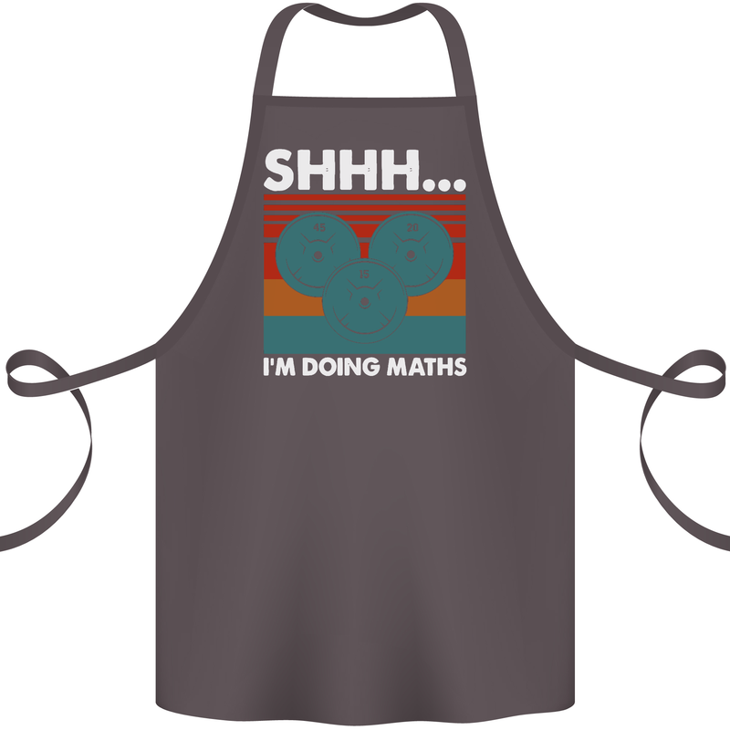 I'm Doing Maths Funny Gym Bodybuilding Cotton Apron 100% Organic Dark Grey