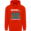 I'm Doing Maths Funny Gym Bodybuilding Mens 80% Cotton Hoodie Bright Red