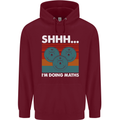 I'm Doing Maths Funny Gym Bodybuilding Mens 80% Cotton Hoodie Maroon