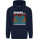 I'm Doing Maths Funny Gym Bodybuilding Mens 80% Cotton Hoodie Navy Blue