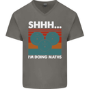 I'm Doing Maths Funny Gym Bodybuilding Mens V-Neck Cotton T-Shirt Charcoal