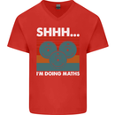 I'm Doing Maths Funny Gym Bodybuilding Mens V-Neck Cotton T-Shirt Red