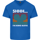 I'm Doing Maths Funny Gym Bodybuilding Mens V-Neck Cotton T-Shirt Royal Blue