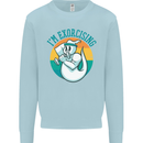 I'm Exorcising Funny Halloween Gym Fitness Kids Sweatshirt Jumper Light Blue