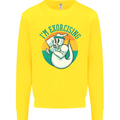I'm Exorcising Funny Halloween Gym Fitness Kids Sweatshirt Jumper Yellow