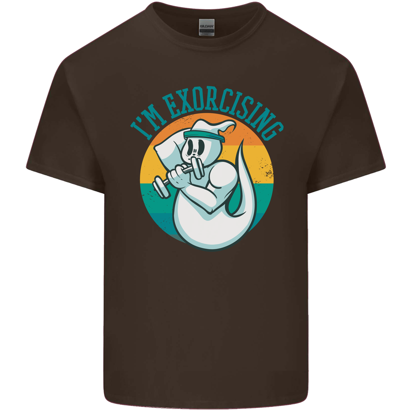 I'm Exorcising Funny Halloween Gym Fitness Kids T-Shirt Childrens Chocolate