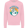 I'm Exorcising Funny Halloween Gym Fitness Mens Sweatshirt Jumper Light Pink