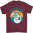 I'm Exorcising Funny Halloween Gym Fitness Mens T-Shirt Cotton Gildan Maroon