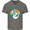 I'm Exorcising Funny Halloween Gym Fitness Mens V-Neck Cotton T-Shirt Charcoal
