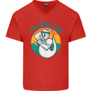 I'm Exorcising Funny Halloween Gym Fitness Mens V-Neck Cotton T-Shirt Red