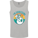 I'm Exorcising Funny Halloween Gym Fitness Mens Vest Tank Top Sports Grey
