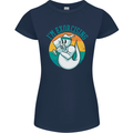 I'm Exorcising Funny Halloween Gym Fitness Womens Petite Cut T-Shirt Navy Blue