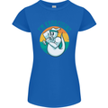 I'm Exorcising Funny Halloween Gym Fitness Womens Petite Cut T-Shirt Royal Blue