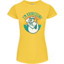 I'm Exorcising Funny Halloween Gym Fitness Womens Petite Cut T-Shirt Yellow