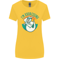 I'm Exorcising Funny Halloween Gym Fitness Womens Wider Cut T-Shirt Yellow