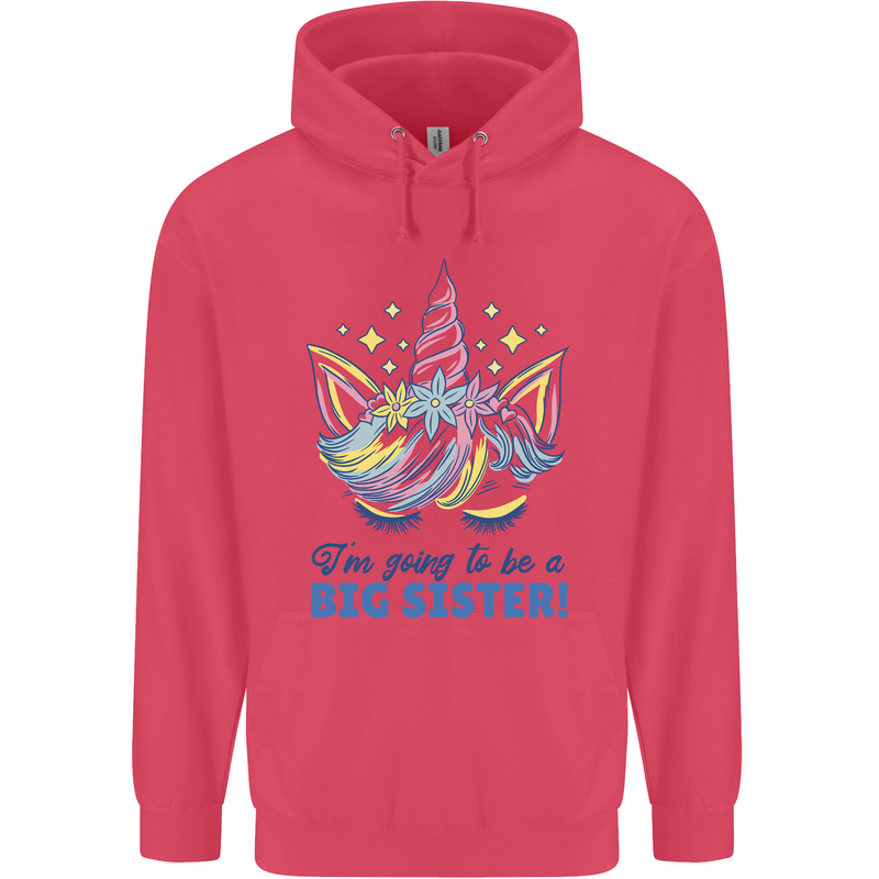 I'm Going to Be a Big Sister Unicorn Childrens Kids Hoodie Heliconia