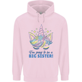 I'm Going to Be a Big Sister Unicorn Childrens Kids Hoodie Light Pink