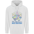I'm Going to Be a Big Sister Unicorn Childrens Kids Hoodie White