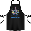I'm Going to Be a Big Sister Unicorn Cotton Apron 100% Organic Black
