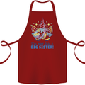 I'm Going to Be a Big Sister Unicorn Cotton Apron 100% Organic Maroon