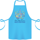 I'm Going to Be a Big Sister Unicorn Cotton Apron 100% Organic Turquoise