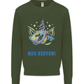 I'm Going to Be a Big Sister Unicorn Kids Sweatshirt Jumper Forest Green