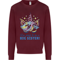 I'm Going to Be a Big Sister Unicorn Kids Sweatshirt Jumper Maroon