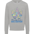 I'm Going to Be a Big Sister Unicorn Kids Sweatshirt Jumper Sports Grey