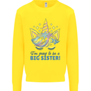 I'm Going to Be a Big Sister Unicorn Kids Sweatshirt Jumper Yellow