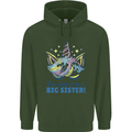 I'm Going to Be a Big Sister Unicorn Mens 80% Cotton Hoodie Forest Green