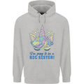 I'm Going to Be a Big Sister Unicorn Mens 80% Cotton Hoodie Sports Grey