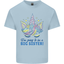 I'm Going to Be a Big Sister Unicorn Mens Cotton T-Shirt Tee Top Light Blue